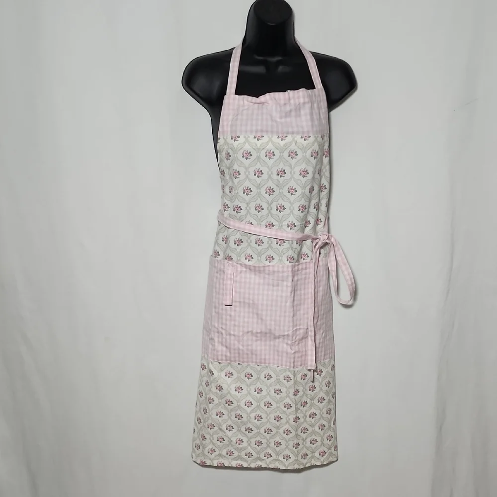 IKEA Pink and White Floral Apron
